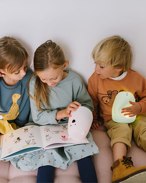 Rabbit & Friends Big Bear Silicone Night Light - Sage - 16x10.7 cm Nightlights