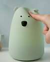 Rabbit & Friends Big Bear Silicone Night Light - Sage - 16x10.7 cm Nightlights