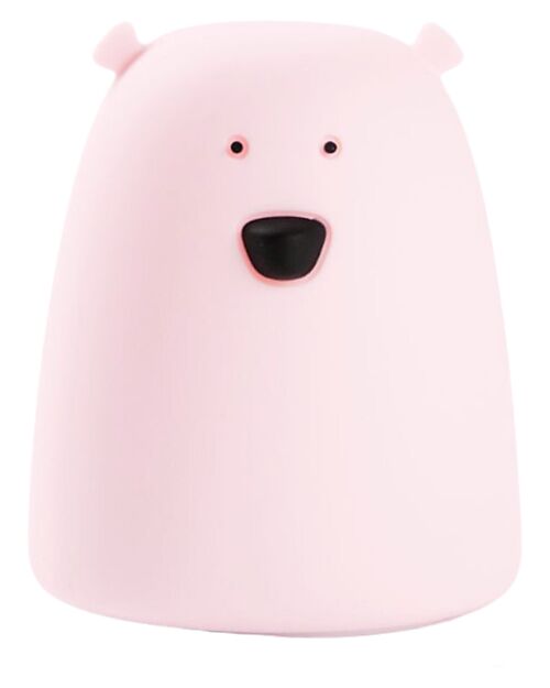 Rabbit & Friends Portable Night Light Teddy Bear in Soft Silicone - Pink - 10x8.6 cm Nightlights