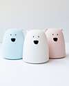 Rabbit & Friends Portable Night Light Teddy Bear in Soft Silicone - White - 10x8.6 cm Nightlights