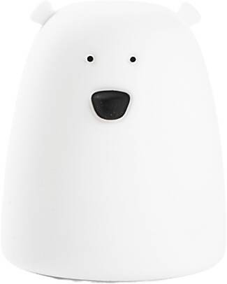 Rabbit & Friends Portable Night Light Teddy Bear in Soft Silicone - White - 10x8.6 cm Nightlights