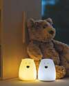 Rabbit & Friends Portable Night Light Teddy Bear in Soft Silicone - White and Blue - 10x8.6 cm Nightlights