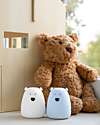 Rabbit & Friends Portable Night Light Teddy Bear in Soft Silicone - White and Blue - 10x8.6 cm Nightlights