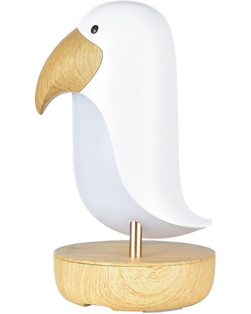 Rabbit & Friends Puffin Speaker Lamp - White - 20x10.6 cm Nightlights