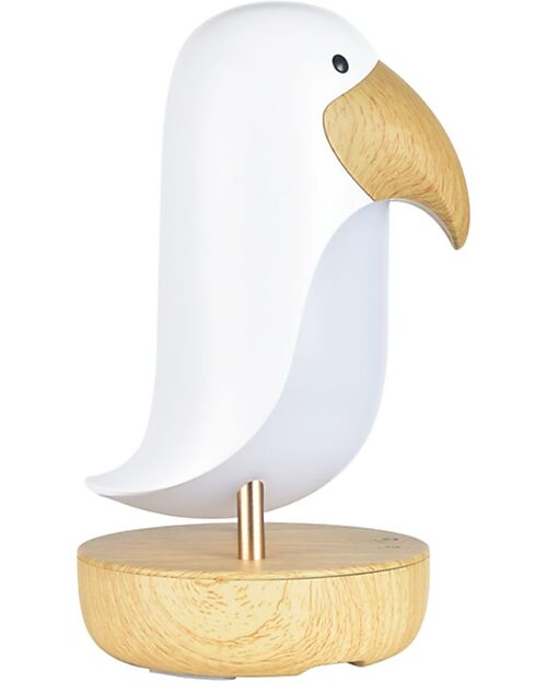 Rabbit & Friends Puffin Speaker Lamp - White - 20x10.6 cm Nightlights