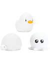 Rabbit & Friends Set of 3 Mini Waterproof Lamps - Luminous Bath Toy - Turtle Duck and Octopus Bath Toys