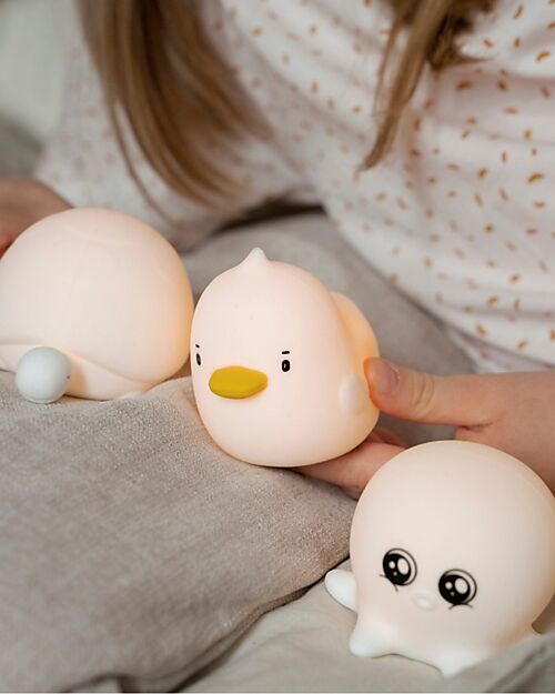 Rabbit & Friends Set of 3 Mini Waterproof Lamps - Luminous Bath Toy - Turtle Duck and Octopus Nightlights