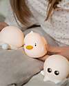 Rabbit & Friends Set of 3 Mini Waterproof Lamps - Luminous Bath Toy - Turtle Duck and Octopus Nightlights