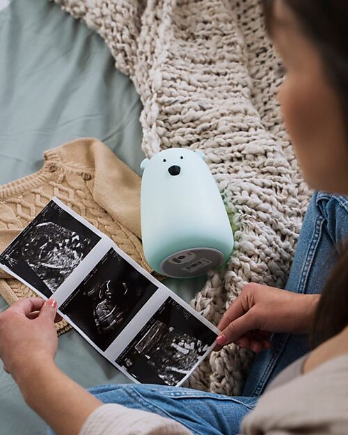 Rabbit & Friends Silicone Bear Lamp - Blue - Remote Control Nightlights