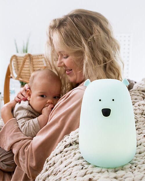 Rabbit & Friends Silicone Bear Lamp - Blue - Remote Control Nightlights