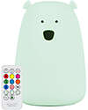 Rabbit & Friends Silicone Bear Lamp - Light Green - Remote Control Nightlights