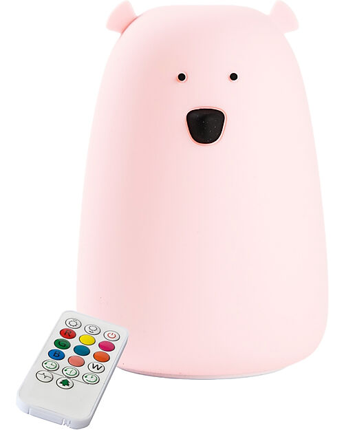 Rabbit & Friends Silicone Bear Lamp - Pink - Remote Control Nightlights
