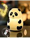 Rabbit & Friends Silicone Panda Lamp - Black and White - Remote Control Nightlights