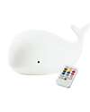 Rabbit & Friends Silicone Whale Lamp - White - Remote Control Nightlights