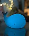 Rabbit & Friends Silicone Whale Lamp - White - Remote Control Nightlights