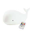 Rabbit & Friends Silicone Whale Lamp - White - Remote Control Nightlights