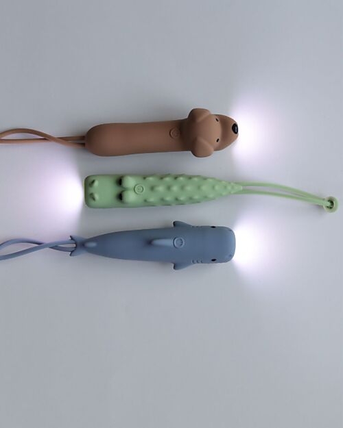 Rabbit & Friends Soft Silicone Flashlight - Dog - Adjustable Brightness Nightlights