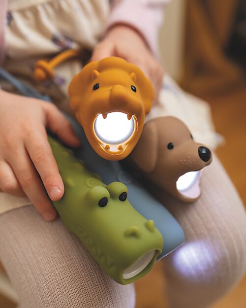 Rabbit & Friends Soft Silicone Flashlight - Dog - Adjustable Brightness Nightlights