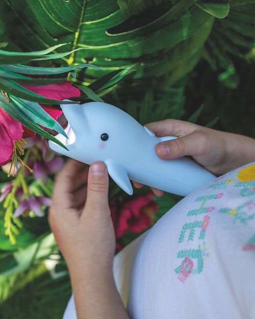 Rabbit & Friends Soft Silicone Flashlight - Dolphin - Adjustable Brightness Nightlights