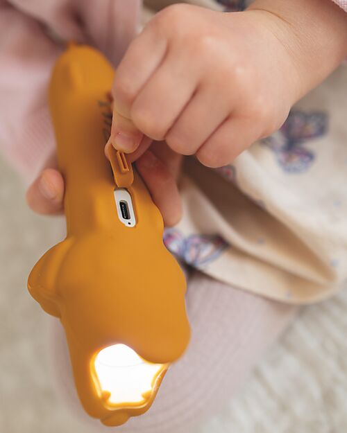Rabbit & Friends Soft Silicone Flashlight - Lion - Adjustable Brightness Nightlights