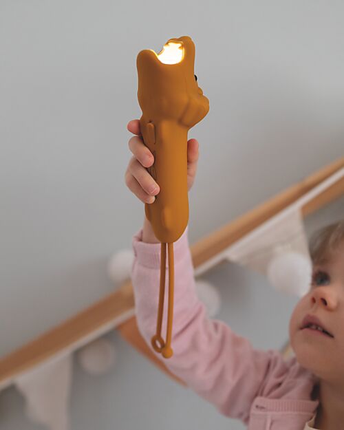 Rabbit & Friends Soft Silicone Flashlight - Lion - Adjustable Brightness Nightlights