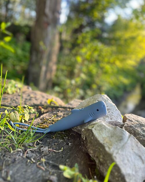 Rabbit & Friends Soft Silicone Flashlight - Shark - Adjustable Brightness Nightlights