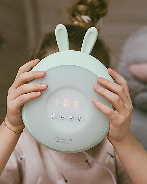 Rabbit & Friends Wake Up Lamp - Green - 2 in 1 Nightlights