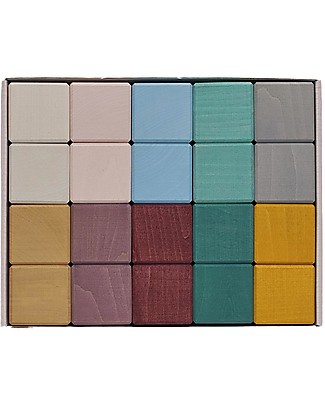 Raduga Grez 20 Wooden Building Cubes Set - Forest Soul - Handmade Educational Toy Wooden Blocks and Construction Sets