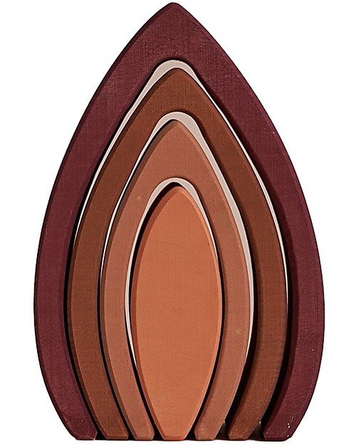 Raduga Grez Stackable Wooden Arch - Flame - Handmade Educational Toy to Stimulate your Baby Montessori Toys