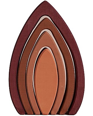 Raduga Grez Stackable Wooden Arch - Flame - Handmade Educational Toy to Stimulate your Baby Montessori Toys
