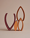 Raduga Grez Stackable Wooden Arch - Flame - Handmade Educational Toy to Stimulate your Baby Montessori Toys