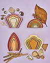 Raduga Grez Stackable Wooden Arch - Flame - Handmade Educational Toy to Stimulate your Baby Montessori Toys