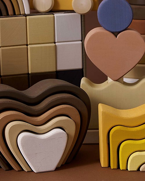 Raduga Grez Stackable Wooden Arch - Heart - Handmade Educational Toy to Stimulate your Baby Montessori Toys