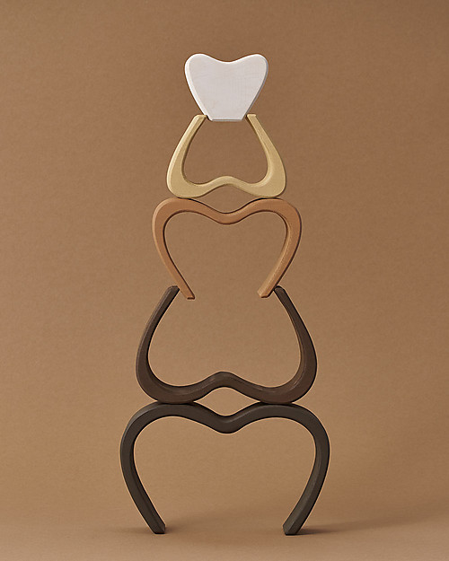 Raduga Grez Stackable Wooden Arch - Heart - Handmade Educational Toy to Stimulate your Baby Montessori Toys