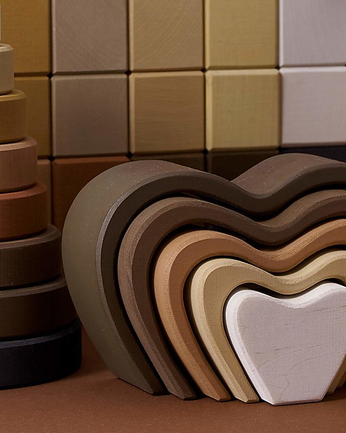 Raduga Grez Stackable Wooden Arch - Heart - Handmade Educational Toy to Stimulate your Baby Montessori Toys