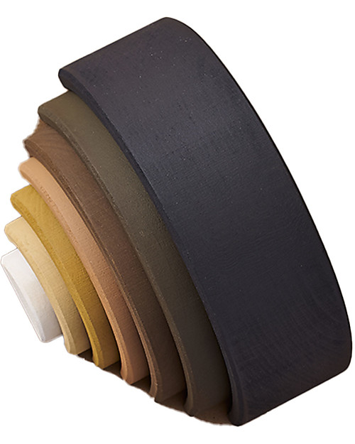 Raduga Grez Stackable Wooden Arch - Skin Tones from Black to White - Handmade Educational Toy to Stimulate your Baby Montessori Toys