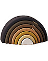 Raduga Grez Stackable Wooden Arch - Skin Tones from Black to White - Handmade Educational Toy to Stimulate your Baby Montessori Toys