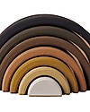 Raduga Grez Stackable Wooden Arch - Skin Tones from Black to White - Handmade Educational Toy to Stimulate your Baby Montessori Toys
