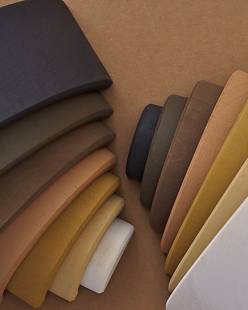 Raduga Grez Stackable Wooden Arch - Skin Tones from Black to White - Handmade Educational Toy to Stimulate your Baby Montessori Toys