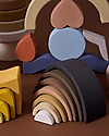 Raduga Grez Stackable Wooden Arch - Skin Tones from Black to White - Handmade Educational Toy to Stimulate your Baby Montessori Toys