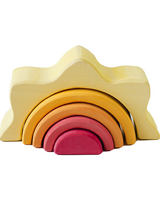 Raduga Grez Stackable Wooden Arch - Sun - Handmade Educational Toy to Stimulate your Baby Montessori Toys