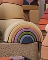 Raduga Grez Stackable Wooden Arch - White Outside Colorful Inside - Handmade Educational Toy to Stimulate your Baby Montessori Toys