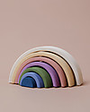 Raduga Grez Stackable Wooden Arch - White Outside Colorful Inside - Handmade Educational Toy to Stimulate your Baby Montessori Toys
