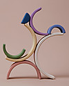 Raduga Grez Stackable Wooden Arch - White Outside Colorful Inside - Handmade Educational Toy to Stimulate your Baby Montessori Toys