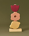 Raduga Grez Stackable Wooden Tower - Flowers - Handmade Educational Toy to Stimulate your Baby Wooden Stacking Toys
