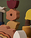 Raduga Grez Stackable Wooden Tower - Flowers - Handmade Educational Toy to Stimulate your Baby Wooden Stacking Toys