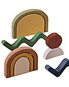 Raduga Grez Wooden Building Set - Shapes - Handmade Educational Toy to Stimulate your Baby Wooden Blocks and Construction Sets