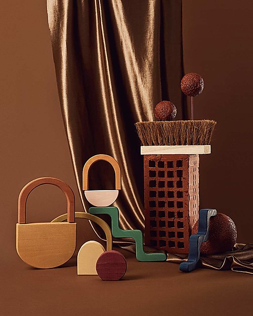 Raduga Grez Wooden Building Set - Shapes - Handmade Educational Toy to Stimulate your Baby Wooden Blocks and Construction Sets