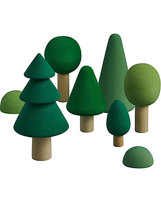 Raduga Grez Wooden Set - Forest Colors - Handmade Educational Toy to Stimulate your Baby Story Making Games
