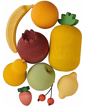 Raduga Grez Wooden Set - Fruits - Handmade Educational Toy to Stimulate your Baby Wooden Food